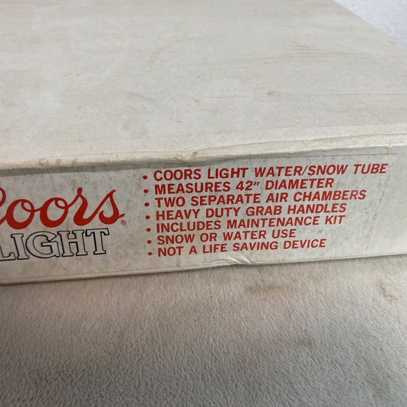 Coors Light 42” Inflatable Water / Snow Tube Heavy Duty Grab Handles New in Box - Picture 2 of 7